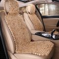 White New teak wooden bead car seat cover