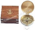 Brass Compass with wooden Box