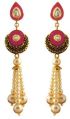 Antique Crescent Kundan Drop Earring