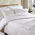 Stripe White Hotel Bed Sheet