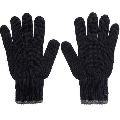 Black Cotton Knitted Gloves