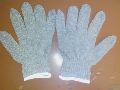 Green Plain Poly Cotton Knitted Gloves