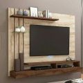 Brown wooden tv wall unit