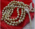 BROWNISH GOLDEN COLOR SOUTH SEA ROUND SHAPE 9 MM PEARL BEADS