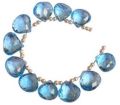 blue topaz faceted natural stone beads