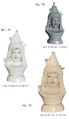 Ceramic Shiv Face Statues