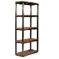 Industrial and vintage iron metal and wooden antique book case