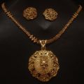 Indian wedding antique gold plated pendant