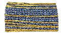 Border trim Blue embroiderey, 3 row stones, yellow border Lace