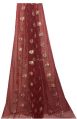 soft maroon net pink green embroidery Kurti Material