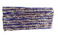 lace border trim thin 1 cm wd royal blue base gold stone pasting