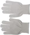 White Knitted PVC Palm Dotted Glove - ESD