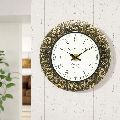 Wooden full brass carving work wall clock