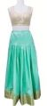 Turquoise Faux Silk Lehenga Skirt