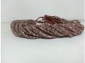 Natural Chocolate Coffee Moonstone Faceted Rondelle Beads Strand