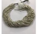 Natural Silver Pyrite Faceted Rondelle Beads Strand