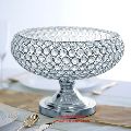 Silver Crystal Pedestal Bowl