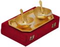 Brass Apple Double Tone Plated Bowl Set