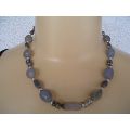 GLASS and METAL BEAD NECKLACE