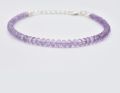Amethyst Roundel Beads Bracelet