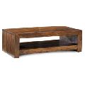 Sheesham Wood Cube Coffee Table With Storage Selves