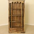 Sheesham Wood Jali Bookcase with Two Drawer
