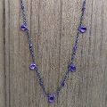 lovely Amethyst beads chain necklace jewelry
