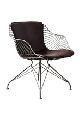 INDUSTRIAL VINTAGE IRON LEATHER DINING CHAIR FOR LIVING ROOM / OUTDOOR GARDEN