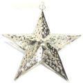Stylish Christmas Tree Ornament Silver Hanging Heart