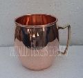Copper Moscow Mule Barrel Mug with Brass Handle