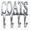 aluminum cast metal silver plated coats design hangers