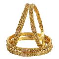 Traditional Antique Goldplated Crystal Stone Bangles Set