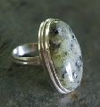 Prehnite Natural Gemstone 925 Sterling Silver Ring