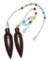 Rose Wood Bullet Chakra Chain Pendulums