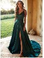 Satin A-Line Gown