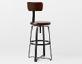 Vintage industrial adjustable bar stool