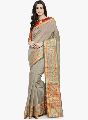Grey Pure Silk Woven Design Banarasi Saree
