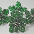 Green Bead Flower Napkin Rings