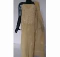 KIA BEIGE FULL PANEL EMBROIDERED FAUXGEORGETTE SUIT MATERIAL