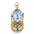 Antiqued Collector's Solid Brass Desktop Clock