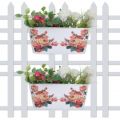 Printed Railing planters in White