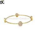 Pearl Gold Plated Brass Fashion Stackable Bangle