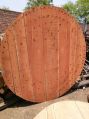 Round Brown 60 inch wooden cable drum