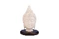 Gautam Buddha Head Glossy White Statue
