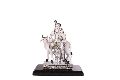 Craftsmen Arte Silver & White PolyResin radha krishna glossy silver white statue