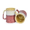 Red Ceramic Studio Pottery Beer Mug
