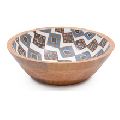Wooden Round food serving bowl