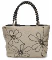 NHSB - 031 Ladies Bead Handle Silk Handbag