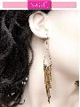 Gold Silver Gold Rhinestone Tassel Chain Earrings