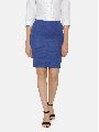 Rise Formal Knee Hemline Back Vent Knitted Pencil Skirt